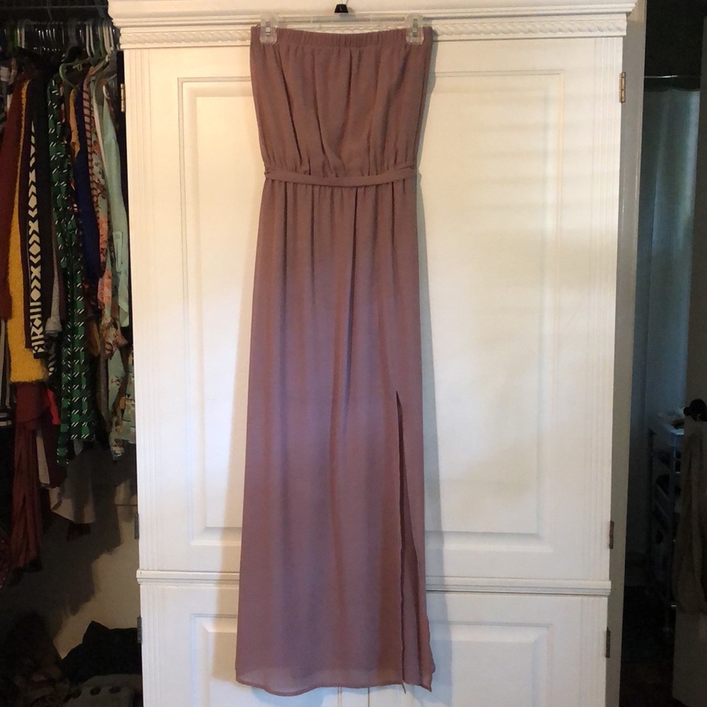 Mauve dress, go for a casual or dress it up look!